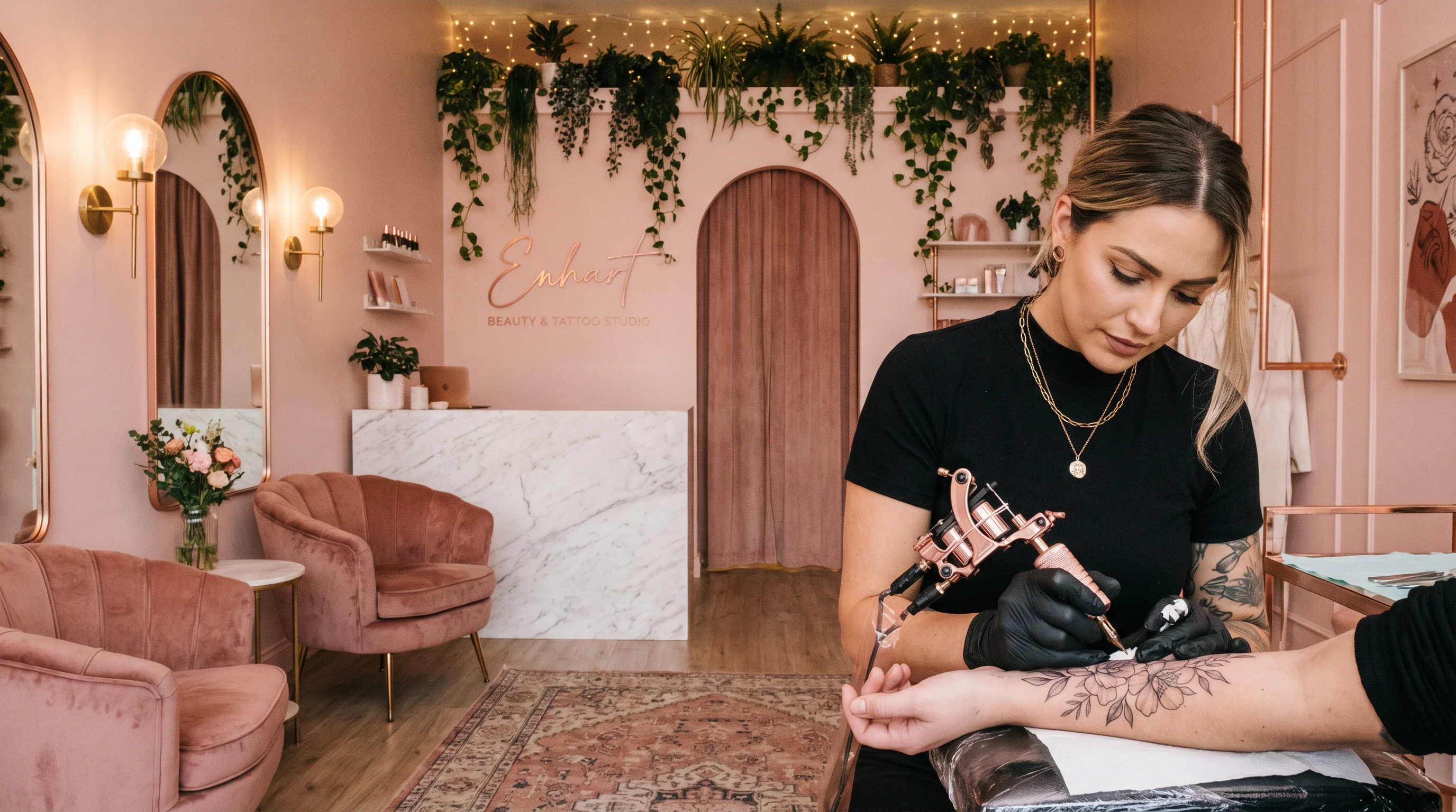 Women's tattoo and beauty   interior